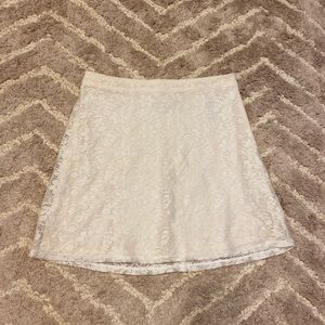 Abercrombie & Fitch Off White Lace Skirt